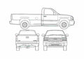 Blueprint GMC Sierra 1500 Pick up 2006 A4 Photo Print