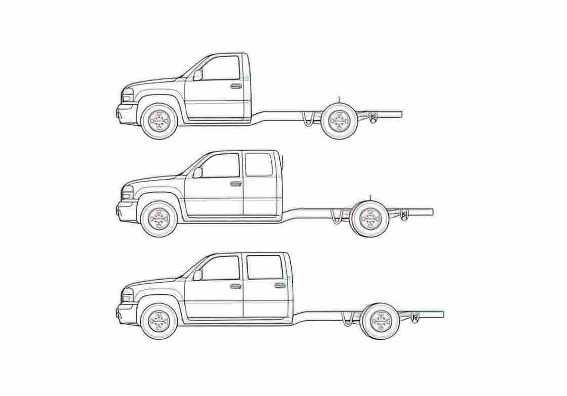 Blueprint GMC Sierra 2500 Chassis Cab Truck 2007 A4 Photo Print