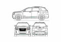 Blueprint GMC Terrain SUV 2010 A4 Photo Print