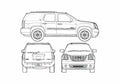 Blueprint GMC Yukon SWB SUV 2006 A4 Photo Print