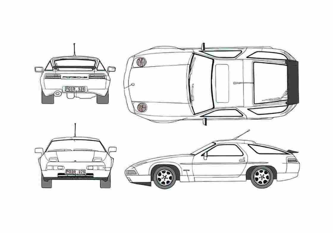 Blueprint GT Coupe 1989 A4 Photo Print