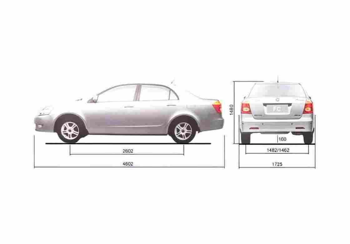 Blueprint Geely FC Sedan 2007 A4 Photo Print