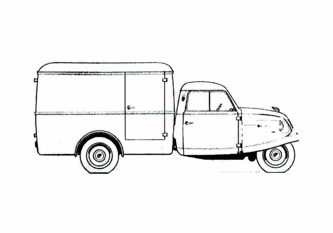Blueprint Goliath Goli Truck 1956 A4 Photo Print