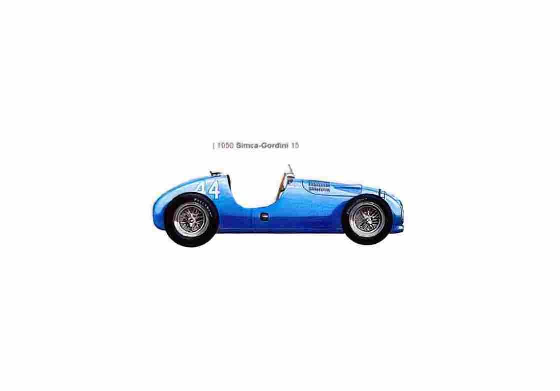 Blueprint Gordini 15 F1 OW 1950 01 A4 Photo Print
