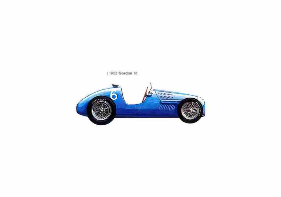Blueprint Gordini 16 F1 OW 1952 01 A4 Photo Print