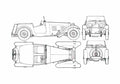 Blueprint HRG Sports Phaeton 1948 A4 Photo Print