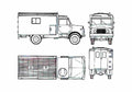 Blueprint Hanomag AL28 Truck 1969 A4 Photo Print