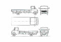 Blueprint Hanomag F55 Truck A4 Photo Print