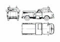 Blueprint Hanomag Henschel F30 Fire Truck 1965 A4 Photo Print