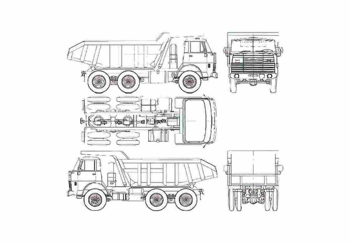 Blueprint Hanomag Henschel F320AK Truck A4 Photo Print