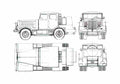 Blueprint Hanomag SS 100 Truck 1945 A4 Photo Print