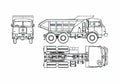 Blueprint Henschel Werke HS 34TAK Truck 1958 A4 Photo Print