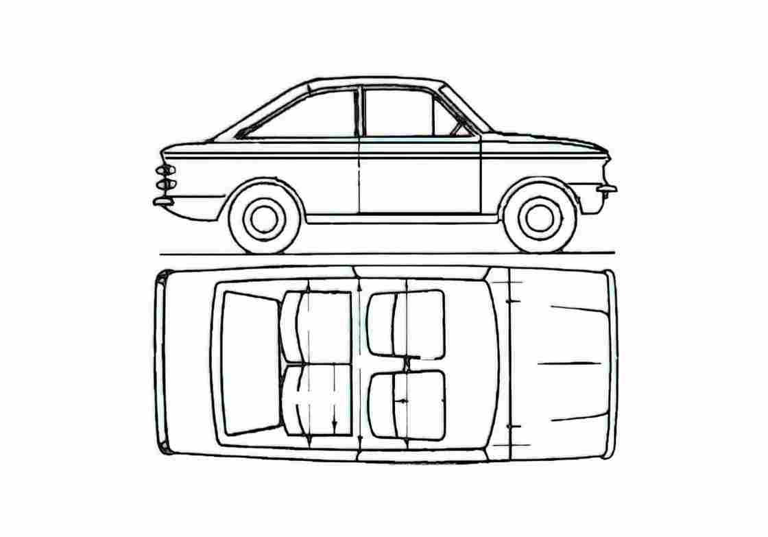 Blueprint Hillman Imp Californian Coupe 1970 A4 Photo Print