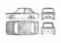 Blueprint Hillman Imp Sport Coupe 1967 A4 Photo Print