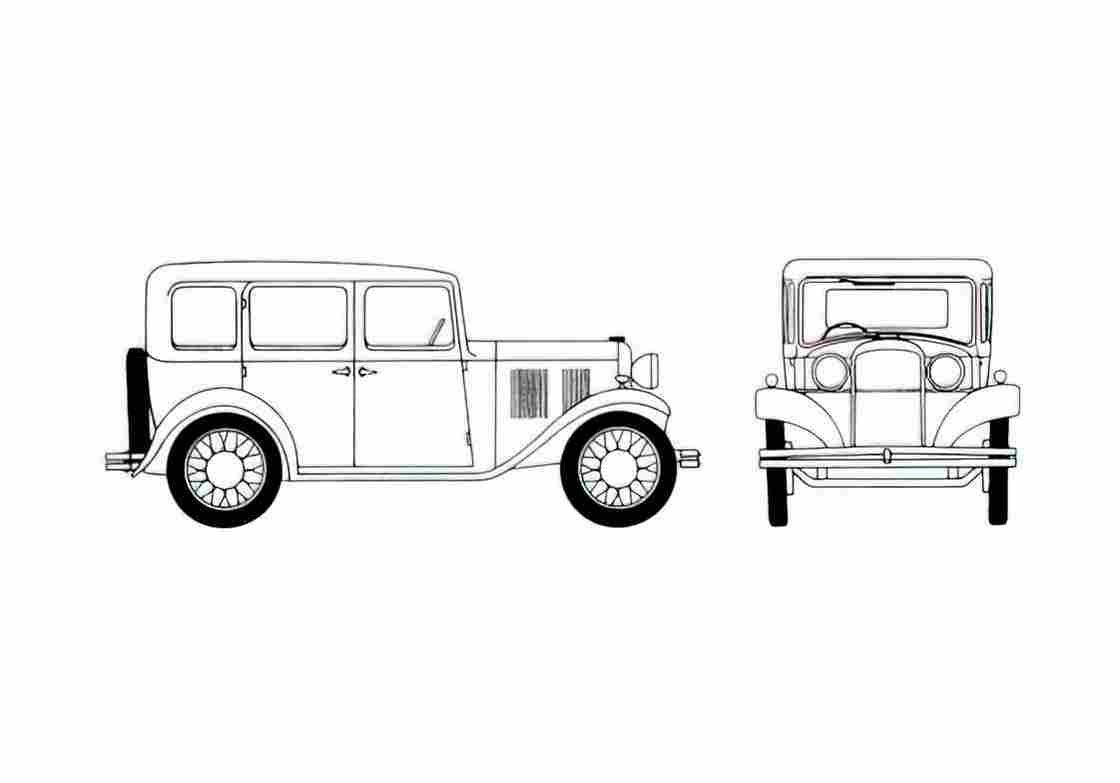 Blueprint Hillman Minx Sedan 1932 A4 Photo Print