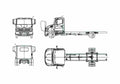 Blueprint Hino 145 Truck 2009 A4 Photo Print