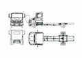Blueprint Hino 165 Truck 2009 A4 Photo Print