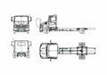 Blueprint Hino 165 Truck A4 Photo Print