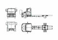 Blueprint Hino 185 Truck 2009 A4 Photo Print