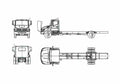 Blueprint Hino 238LP Truck 2009 A4 Photo Print