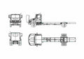 Blueprint Hino 258 Truck 2009 A4 Photo Print