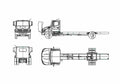 Blueprint Hino 268 Truck 2009 A4 Photo Print