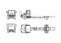 Blueprint Hino 268A Truck 2009 A4 Photo Print