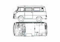 Blueprint Hino Commerce R106 Van 1961 A4 Photo Print