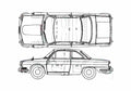 Blueprint Hino Contessa 1300 Coupe 1965 A4 Photo Print