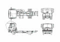 Blueprint Hino FA1517 Truck 1989 A4 Photo Print