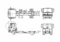 Blueprint Hino FB1817 Truck 1989 A4 Photo Print