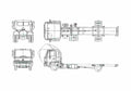 Blueprint Hino FD2320 LP Truck 1989 A4 Photo Print