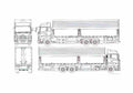 Blueprint Hino Profear Truck 2004 A4 Photo Print