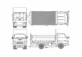 Blueprint Hino Ranger Truck 1989 A4 Photo Print