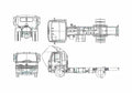 Blueprint Hino SG3325 Truck 1989 A4 Photo Print
