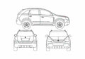 Blueprint Holden Captiva SX SUV 2007 A4 Photo Print