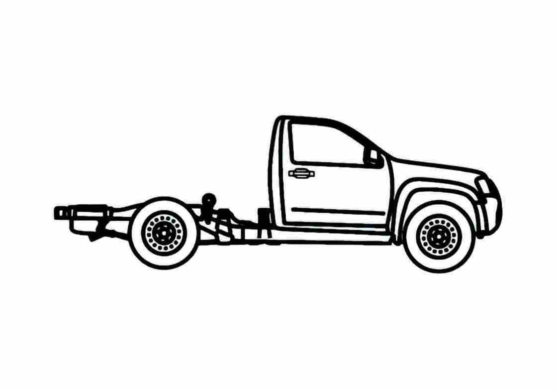 Blueprint Holden Colorado Chassis DX Truck 2009 A4 Photo Print