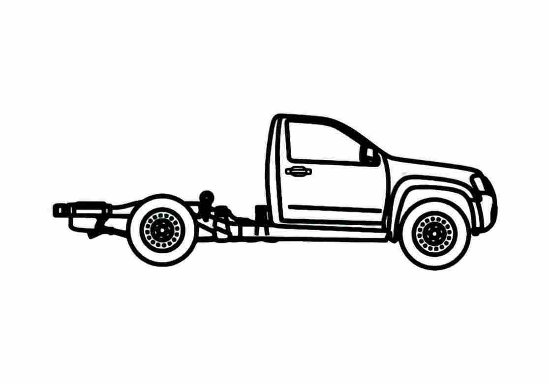 Blueprint Holden Colorado Chassis Truck 2009 A4 Photo Print