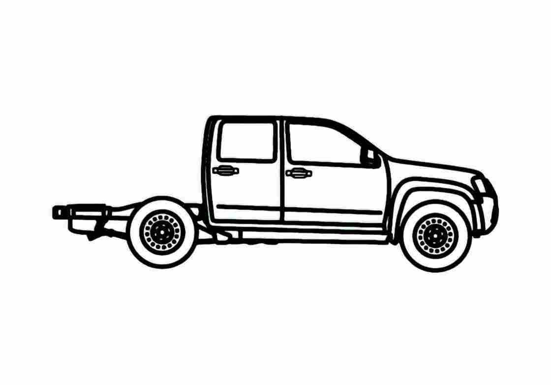 Blueprint Holden Colorado Crew Cab Chassis Pick up 2009 A4 Photo Print