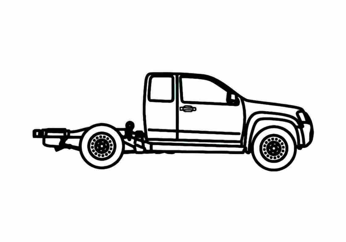 Blueprint Holden Colorado Extended Cab Chassis Pick up 2009 A4 Photo Print