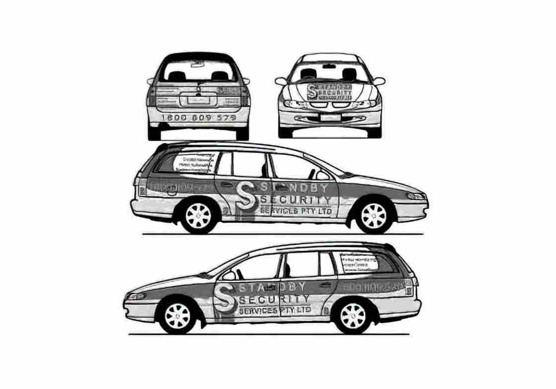 Blueprint Holden Commodore Station Wagon 2005 A4 Photo Print