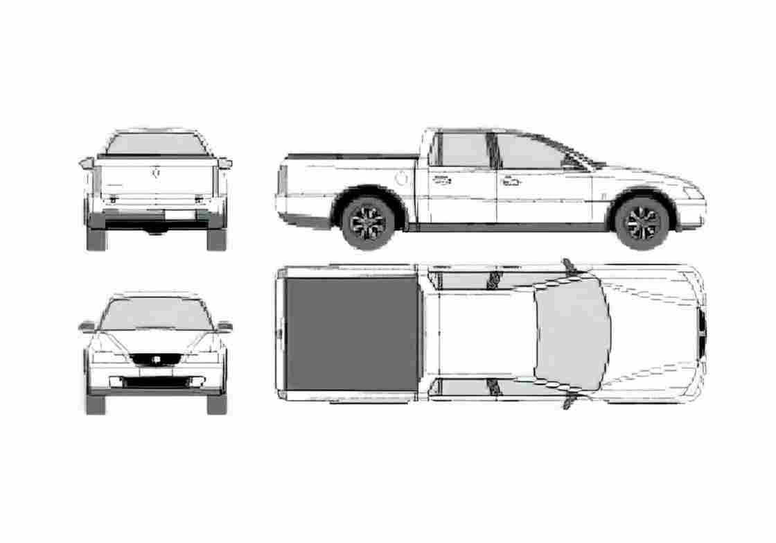 Blueprint Holden Crewman Pick up 2006 A4 Photo Print