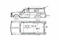 Blueprint Holden EJ Commercial Van 1963 A4 Photo Print