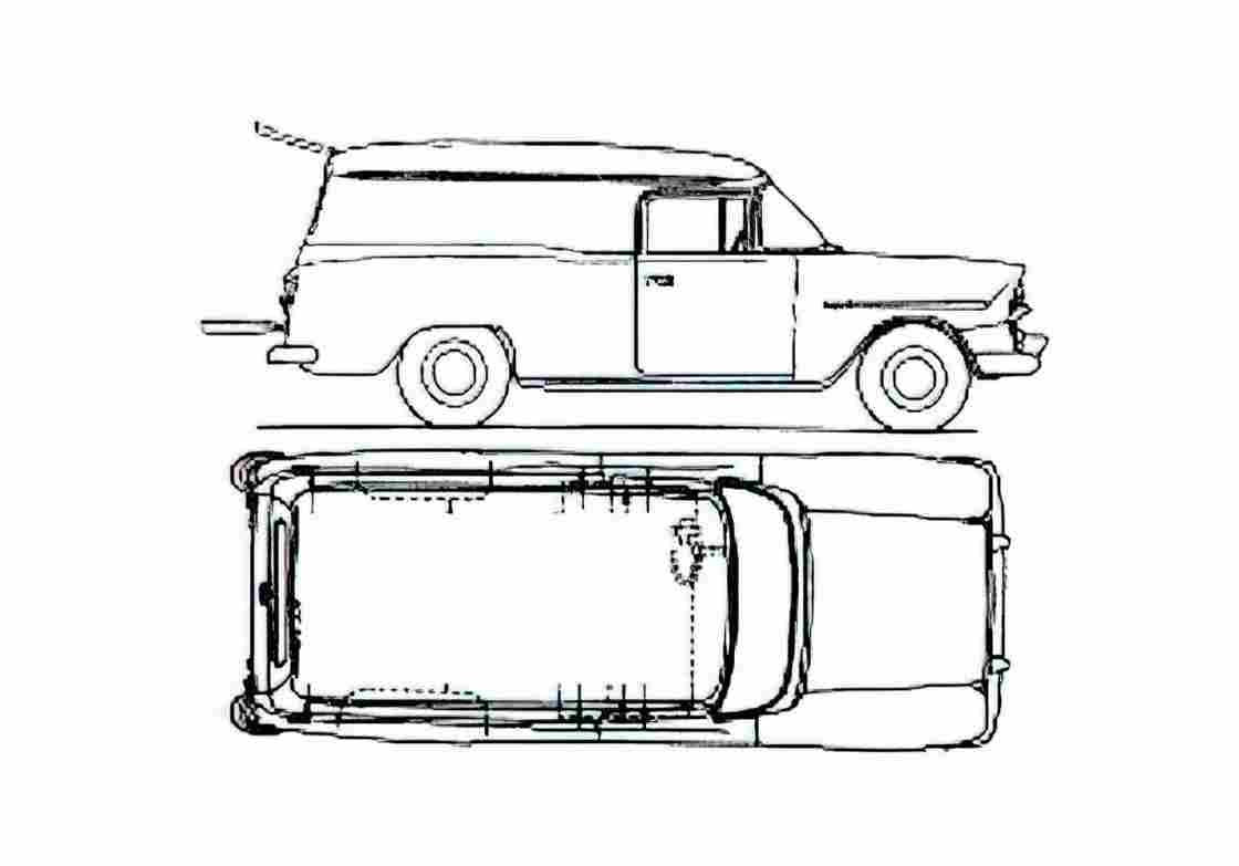 Blueprint Holden FB Panel Van 1960 A4 Photo Print