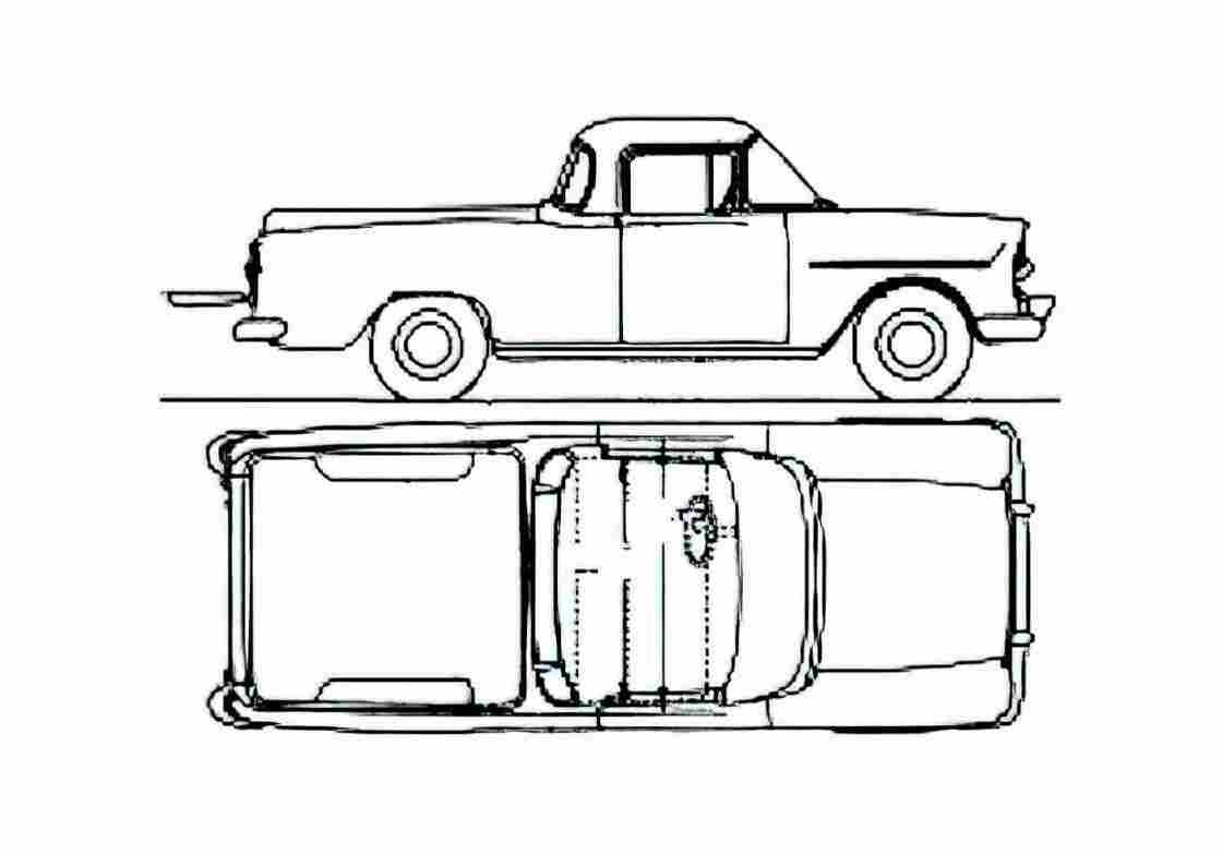 Blueprint Holden FB Ute Pick up 1960 A4 Photo Print