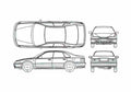 Blueprint Honda Accord 2.0iLS Aerodeck V CC7 Sedan 1993 A4 Photo Print