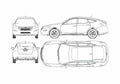 Blueprint Honda Accord Crosstour Hatchback 2010 A4 Photo Print
