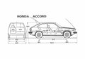 Blueprint Honda Accord Hatchback 1979 A4 Photo Print