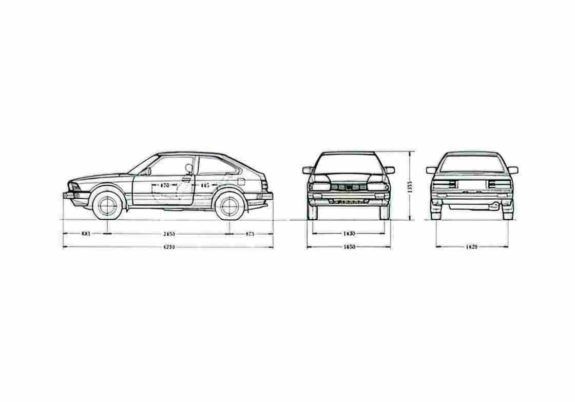 Blueprint Honda Accord II Hatchback 1982 A4 Photo Print