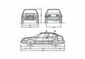Blueprint Honda Accord II Hatchback 1985 A4 Photo Print